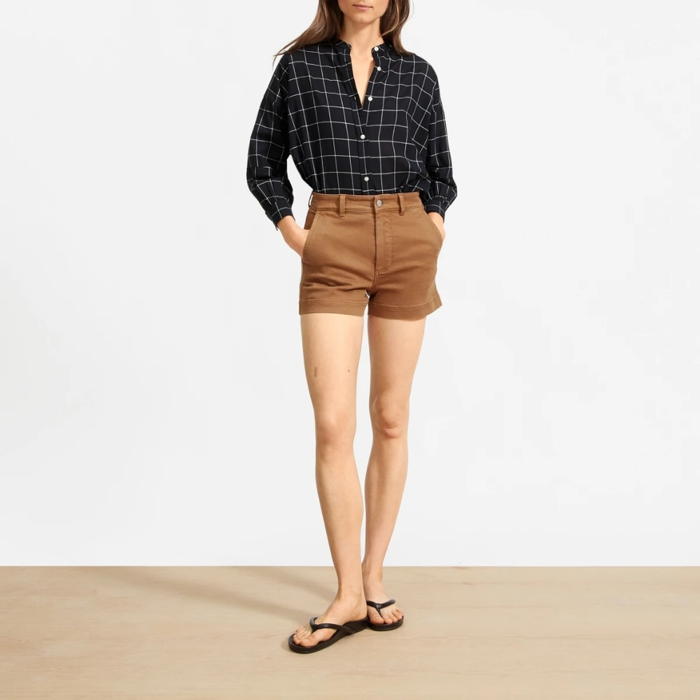 Everlane Collarless Air Shirt | size 8